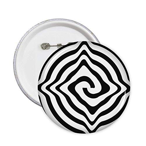 Illusion Lines Repeatedly Dislocated Pins Badge Button Emblem Accessory Decoration 5pcs