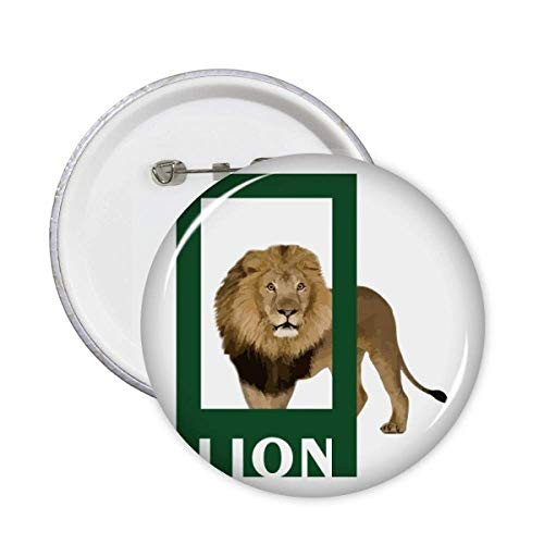 Lion Cat Ferocious Art Deco Gift Fashion Pins Badge Button Emblem Accessory Decoration 5pcs