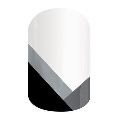 Jamberry Nail Wraps - Black and White Quad - Half Sheet