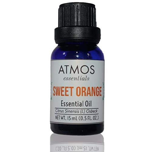 Atmos Essentials - 100 percent Pure Sweet Orange Essential Oil - Citrus sinensis - 15mL