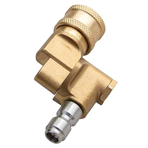 Stens 758-570 Pivot Quick Connector, Plug x 1/4" Coupler, Black