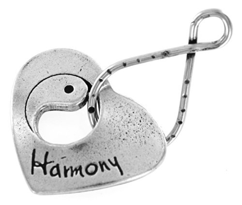 HW Harmony Heart w/Yin Yang Blessing Ring Keychain
