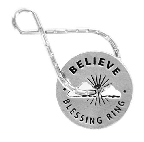 HW Believe Miracles Happen Reversible Blessing Ring Keychain