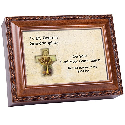 Cottage Garden First Communion Granddaughter Woodgrain Music Box / Jewelry Box Plays Light Up My Life Cottage Garden First Communion Granddaughter Woodgrain Music Box / Jewelry Box Plays Light Up My Life