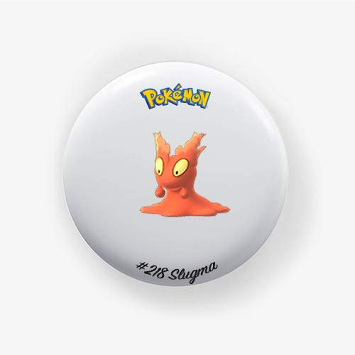 Slugma - Badge Pokemon Go, Pinback Button Magnet Badge 1.50 Inch -38mm-