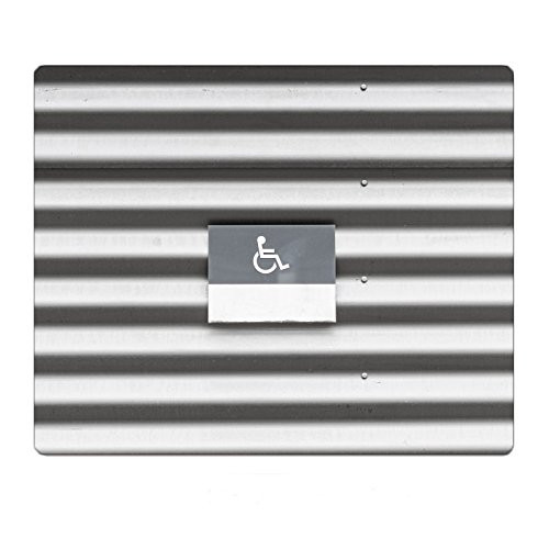 Metal Wall with Wheelchair Disabled Sign Mousepad Gaming Mouse Pad 9.8 11.8 inch
