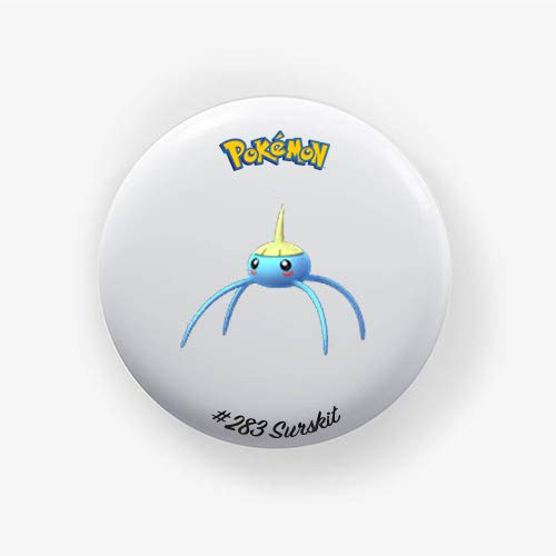 Surskit - Badge Pokemon Go, Pinback Button Magnet Badge 1.50 Inch -38mm-