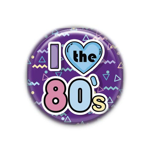 I Love 80 9 - Badge Collection, Pinback Button Magnet Badge 1.50 Inch -38mm-