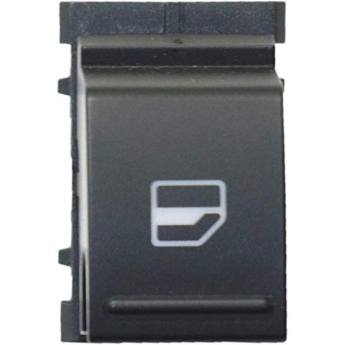 Evan-Fischer Window Switch compatible with Volkswagen Jetta 05-09 Front Right Side --Rear Right or Left- Black/White