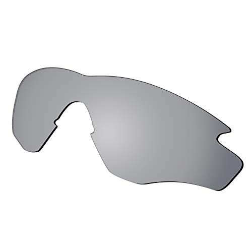 BroLizard 2.0mm Thick Lens Replacement for Oakley M2 Frame Sunglasses - Silver Titanium Non Polarized Lenses Mirror Coating