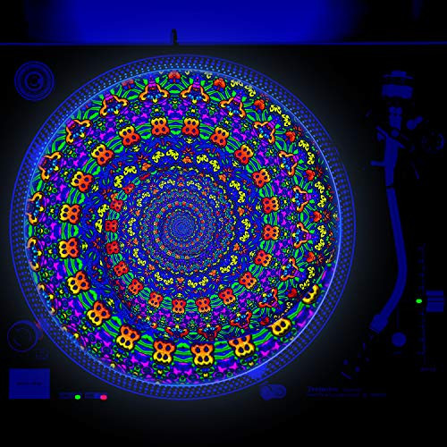 Electro Tech - DJ Turntable Slipmat 12 inch GLOW -glows under black light-