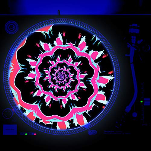 Horror Hand Hole - DJ Turntable Slipmat 12 inch GLOW -glows under black light-