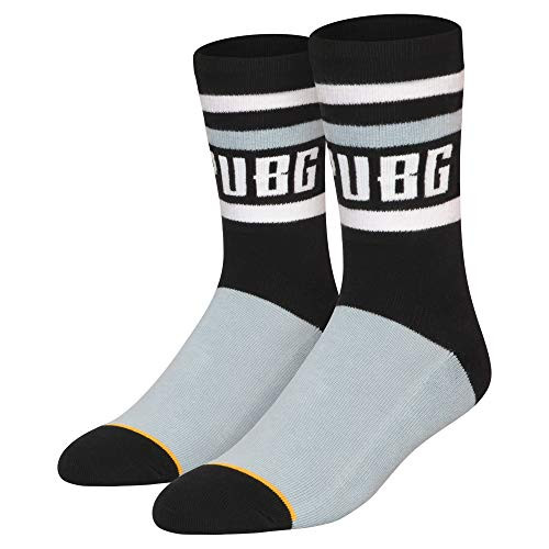 JINX PUBG Logo Crew Embroidered Athletic Crew Socks, 1 Pair