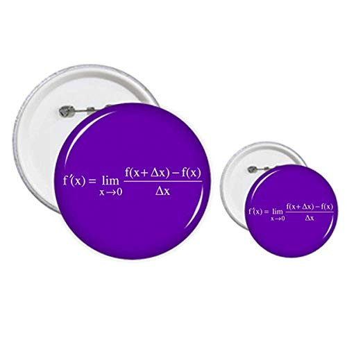 Approximation Mathematical Formula Expressions Calculations Pins Badge Button Design Kit Craft Sets