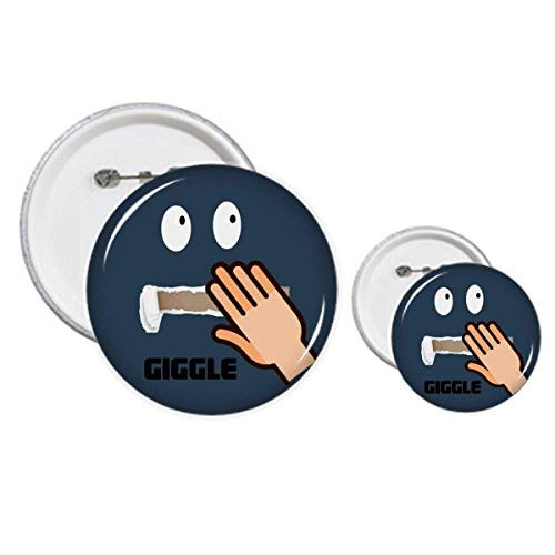Blue Emotion Giggle Hand Cover Pins Badge Button Design Kit Craft Sets