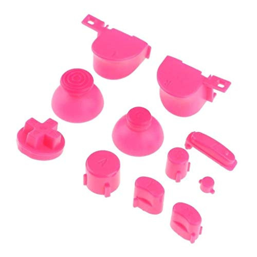 1 Set Analog Joystick Thumbstick Stick Cap Buttons Keypads Y X A B Z Buttons for Gamecube NGC Controller Pink