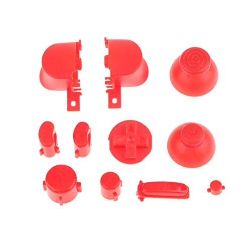 1 Set Analog Joystick Thumbstick Stick Cap Buttons Keypads Y X A B Z Buttons for Gamecube NGC Controller Red