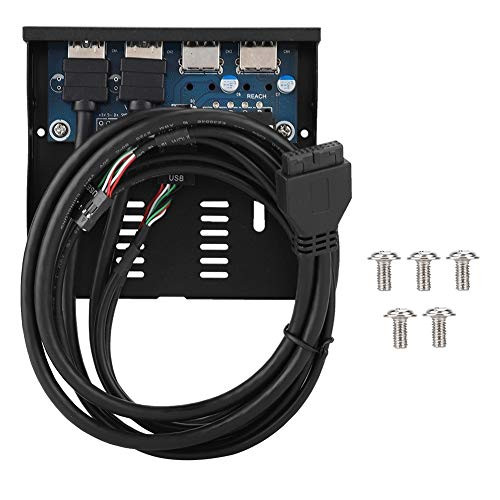 Qinlorgo USB 2.0 Floppy Drive Front Panel, Durable High Speed High Performance Floppy Drive Front Panel, Plug and Play for Desktop Computer