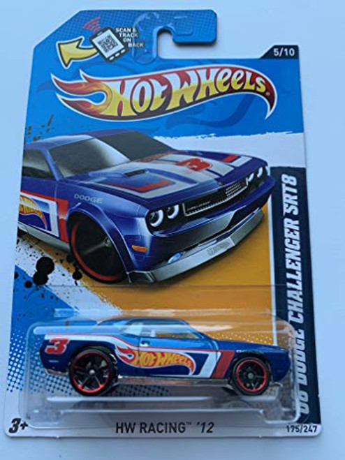 Hot Wheels HW Racing 2012 175/247 Blue '08 Dodge Challenger SRT8