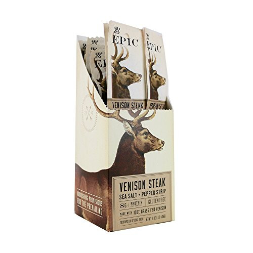 Epic Snack Strips, Venison Sea Salt & Pepper, 0.8 oz. (20 Count)
