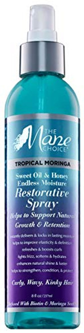 THE MANE CHOICE - Tropical Moringa Sweet Oil and Honey Endless Moisture Restorative Spray -8 fl. oz.- THE MANE CHOICE - Tropical Moringa Sweet Oil and Honey Endless Moisture Restorative Spray -8 fl. oz.-