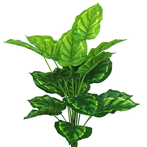 Artificial Palm Plants Leaves 30" Faux Turtle Leaf Fake Tropical Green Leaf Palm Tree Leaves Imitation Leaf Faux Plant Greenery for Home Decorations -30 inches-