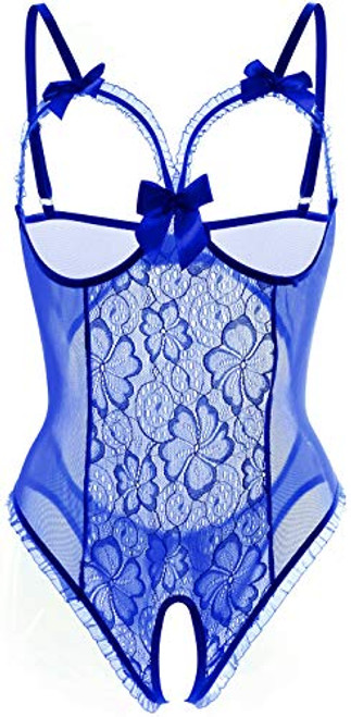 Lingerie for Women One-Piece Teddy Lingerie Sexy Bodysuit Lace Nightie S-3XL-Blue,XL- Lingerie for Women One-Piece Teddy Lingerie Sexy Bodysuit Lace Nightie S-3XL-Blue,XL-