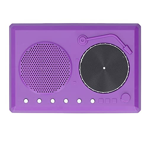Mini DJ Music Box, Mini Music DJ Toy 6 Kinds Of Music Buttons Best Choice for Outdoor for Indoor for Child-purple-