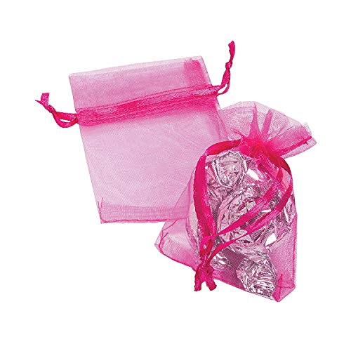 Fun Express - Mini Azalea Organza Drawstring Bags - Party Supplies - Bags - Fabric  and  Textile Bags - 50 Pieces