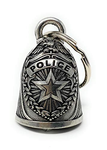 Police Motorcycle Biker Bell Accessory or Key Chain for Luck
