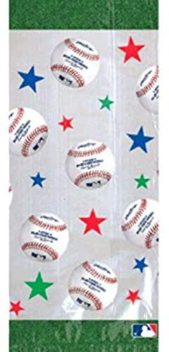amscan 374960 Rawlings Baseball Collection Cello Party Bags, 60 Count