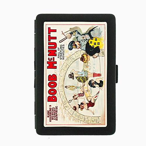 Perfection In Style Black Color Metal Cigarette Case D-069 Musical Comedy Surprise Boob McNutt Startling Novelties