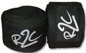 Ring to Cage R2C MMA Boxing Muay Thai Handwraps Cotton-Black 180" for Muay Thai, MMA, Kickboxing, Boxing, Krav MAGA
