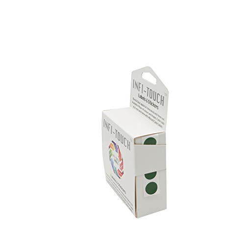 Infi-Touch Labels 1/2 Inch Round Permanent Color-Code Dot Stickers, 1000 Stickers per Dispenser Box -Green-