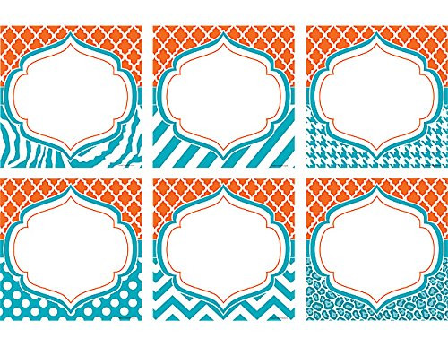 Teacher Created Resources Wild Moroccan Large Accents, Orange and Teal -77116-