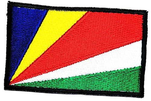 Seychelles Flag Iron On sew on Patch Seychelles Flag Country National Emblem Iron On Sew On Patch Military Uniform Emblem Logo Clothes Jacket Jeans Cap Backpacks -01-