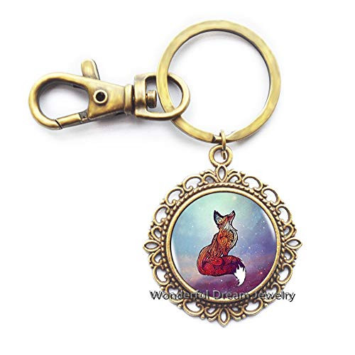 Fox Keychain, Silver Fox Keychain,Fox Keychain, Cute Fox, Silver Fox, Fox Charm, Silver Fox Charm,Gift for her?PU311