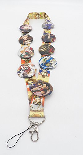 9 Anime Axis Power Hetalia Plastic Buttons Badge on Lanyard Key Chain