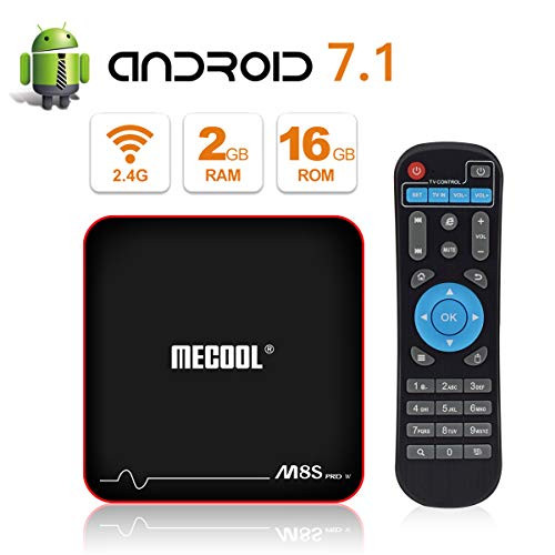MECOOL M8S PRO W Android 7.1.2 TV Box with 2GB RAM 16GB ROM Amlogic S905W Quad core, Best Android UI,HD 4K Internet Media Players