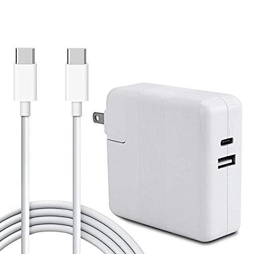 RUICAI 87W USB-C Power Adapter,Type-C Laptop Wall Charger Compatible for MacBook Pro Charger 15 Inch Laptop with USB-C to USB-C Charge Cable