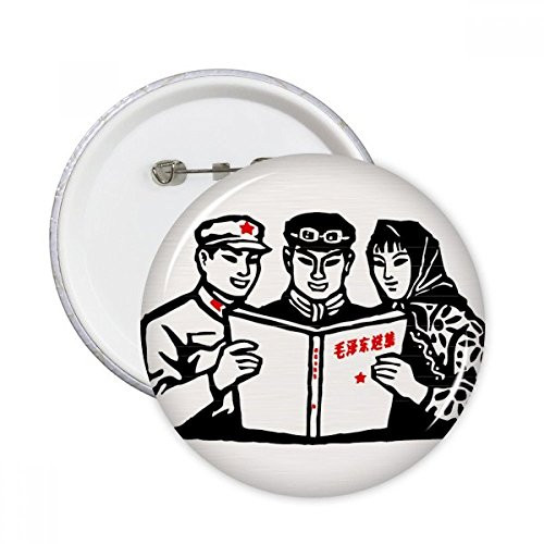 Mao Zedong Anthology Chinese Soldier Round Pins Badge Button Emblem Accessory Decoration 5pcs Mao Zedong Anthology Chinese Soldier Round Pins Badge Button Emblem Accessory Decoration 5pcs
