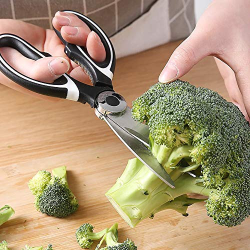2020 Kitchen Upgraded Scissors Stainless Steel Food Shears Anti Rust Multi Purpose Shear for Meat Vegetables Herb Chicken Scissors Multifunctional Kitchen Tool