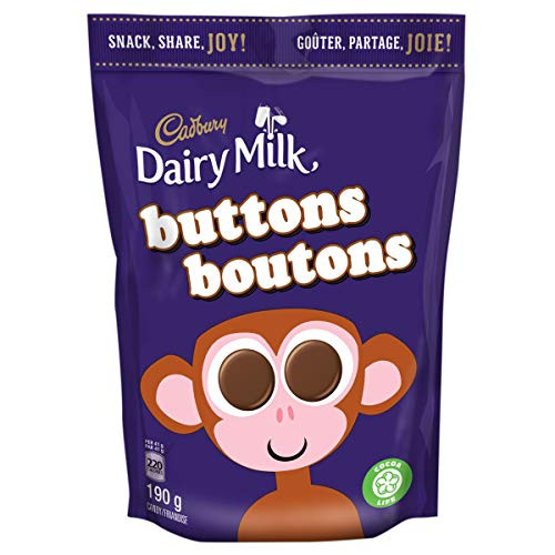 Cadbury Dairy Milk Chocolate Buttons, 190g/6.7oz., -Imported from Canada- Cadbury Dairy Milk Chocolate Buttons, 190g/6.7oz., -Imported from Canada-