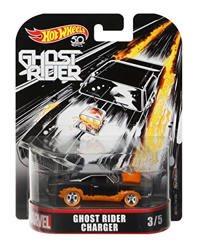 Hot Wheels Ghost Rider Charger Vehicle, 1-64 Scale