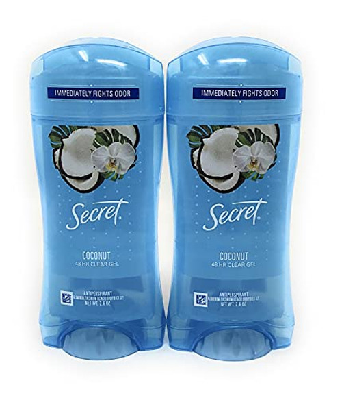 Secret Clear Gel Antiperspirant  and  Deodorant, Coconut Scent, 2.6 Oz, 1.950 Lb