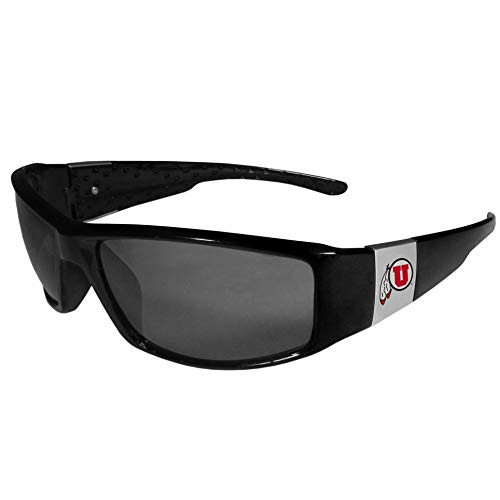 NCAA Siskiyou Sports Fan Shop Utah Utes Chrome Wrap Sunglasses One Size Black