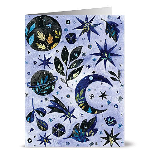 Note Card Cafe All Occasion Greeting Cards with Envelopes - 24 Pack - Blank Inside, Glossy Finish - Celestial Collection Design - Set for Greeting Cards, Occasions, Birthdays