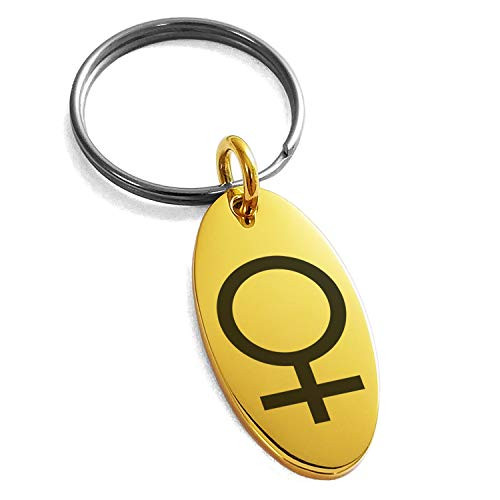Tioneer Stainless Steel Solar System Planetary Venus Symbol Small Oval Charm Keychain Keyring Tioneer Stainless Steel Solar System Planetary Venus Symbol Small Oval Charm Keychain Keyring