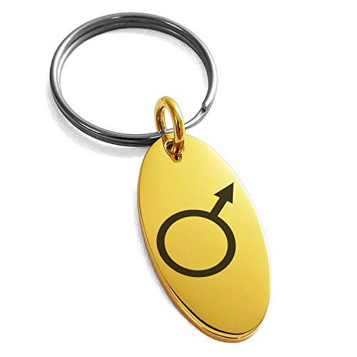 Tioneer Stainless Steel Solar System Planetary Mars Symbol Small Oval Charm Keychain Keyring Tioneer Stainless Steel Solar System Planetary Mars Symbol Small Oval Charm Keychain Keyring
