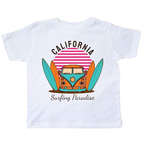 inktastic California Teal and Orange Van with Surf Toddler T-Shirt 7 White 3dd74